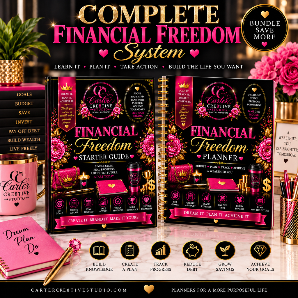 Financial Freedom System bundle with Starter Guide and Planner by Carter Cre8tive Studio